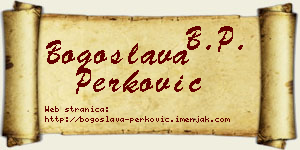 Bogoslava Perković vizit kartica